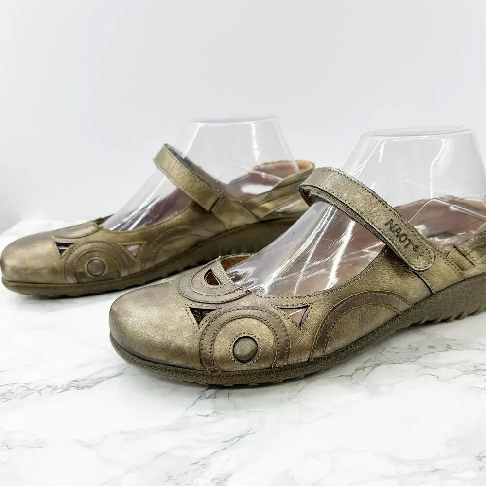 Naot Rongo Mary Jane Slingback Koru Brass Womens 10 EU 41